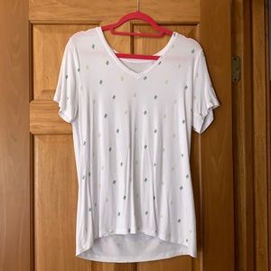 White with cacti T-shirt